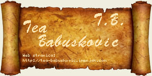 Tea Babušković vizit kartica